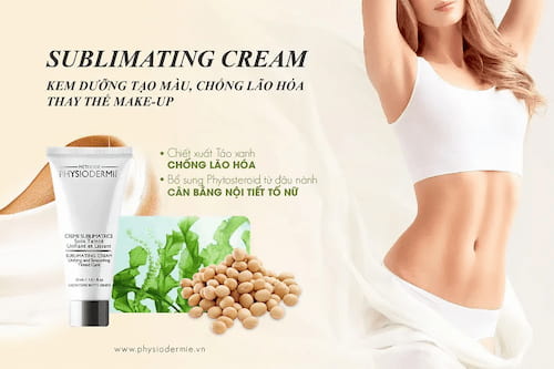 Sublimating Cream - kem nền tốt cho da mụn cải tiến hơn nhờ thành phần cân bằng nội tiết tố nữ Phytosterol tự nhiên từ đầu nành và cây khoai mỡ