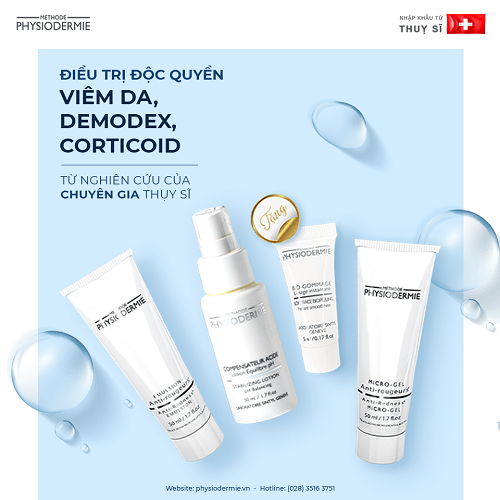 Da mặt bị đỏ ngứa là dấu hiệu của viêm da demodex hay chứng đỏ mặt? 5 Bộ sản phẩm đặc trị viêm da demodex, corticoid. rosacea