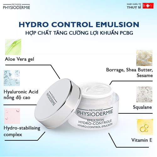 Thành phần chính trong kem dưỡng Hydro Control Emulsion