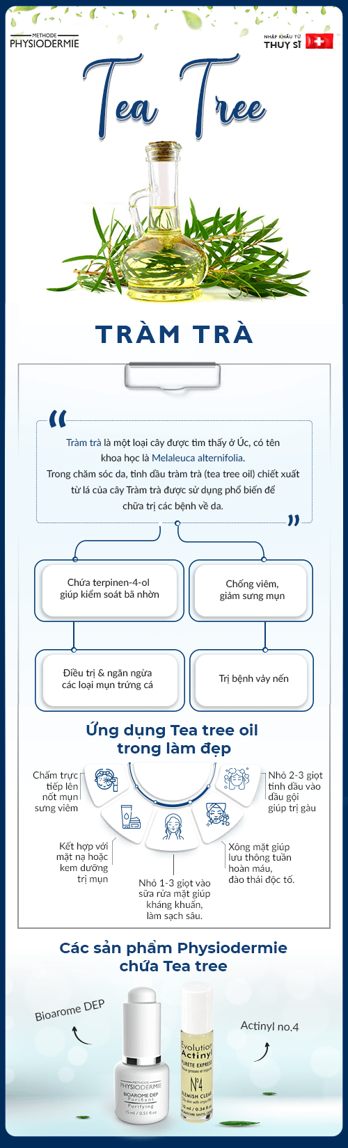Tea tree (Tràm trà) - Cứu tinh cho làn da dầu mụn 1 Tea Tree - Tràm Trà