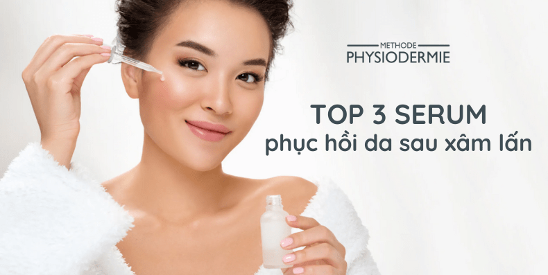 top 3 serum Physiodermie phuc hoi sau xam lan