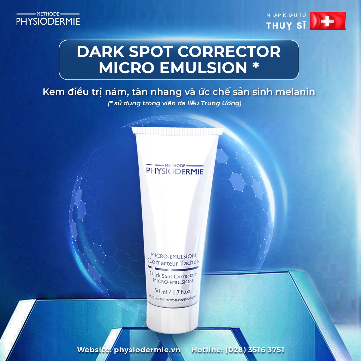 Kem trị nám Dark Spot Corrector (Được giám định thành phần & sử dụng tại Viện Da Liễu Trung Ương)