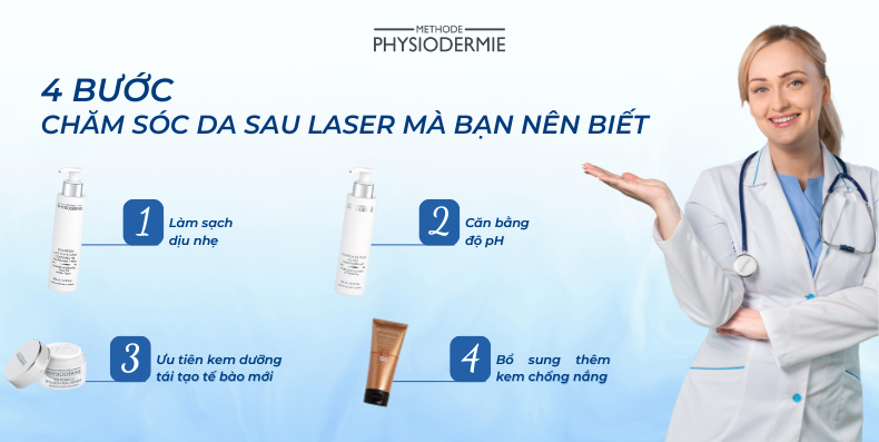 4 bước chăm sóc da sau laser mà bạn nên biết