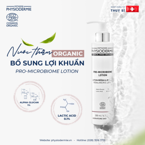 Phuong phap cham soc he vi sinh tren da voi nuoc than Pro Microbiome Lotion