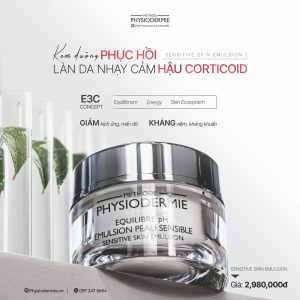 Skincare cho da nhiem Corticoid voi kem duong Sensitive Skin Emulsion