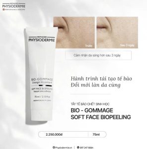 Tay te bao chet sinh hoc Bio Gommage Soft Face Biopeeling phu hop voi lan da nhay cam