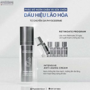 Bo doi Huyet thanh Retinoate Program va Kem duong Intensive Anti Aging ngan chan cac dau hieu lao hoa da