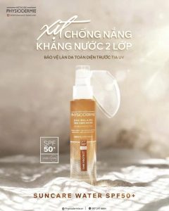 Xit chong nang Sun Care Water SPF50 co kha nang khang nuoc bao ve lan da toan dien truoc tia UV